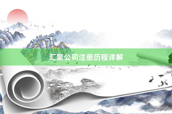 汇聚公司注册历程详解