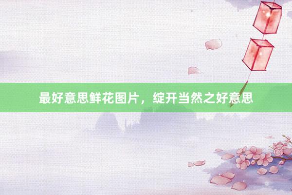 最好意思鲜花图片，绽开当然之好意思